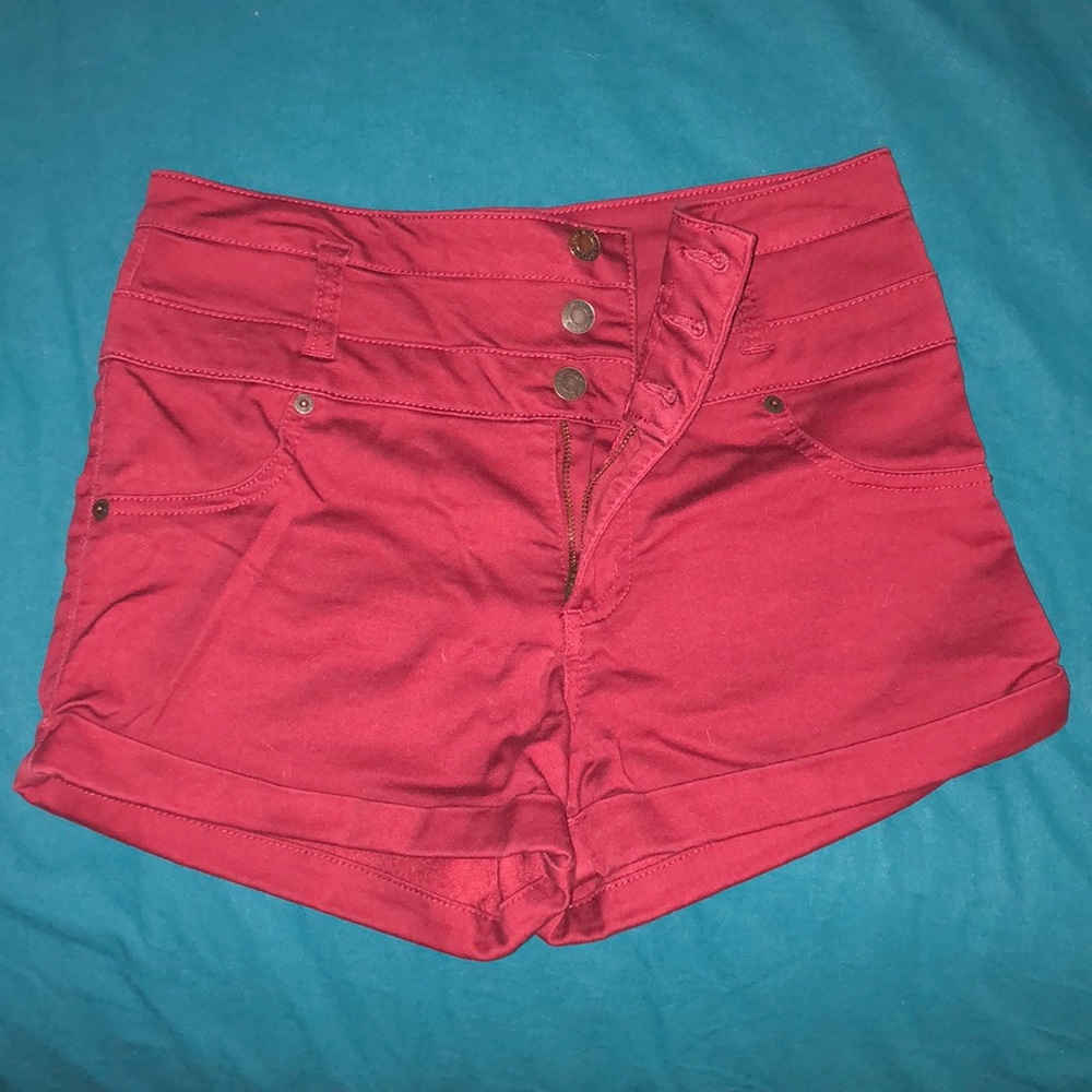Burgundy red shorts